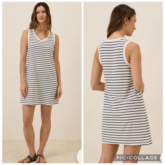 VGUC pact Women's Softspun A-Line Striped Tank Dress | Sz XL - Picture 8 of 8